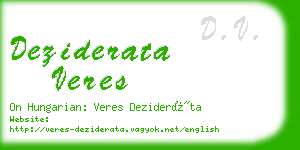 deziderata veres business card